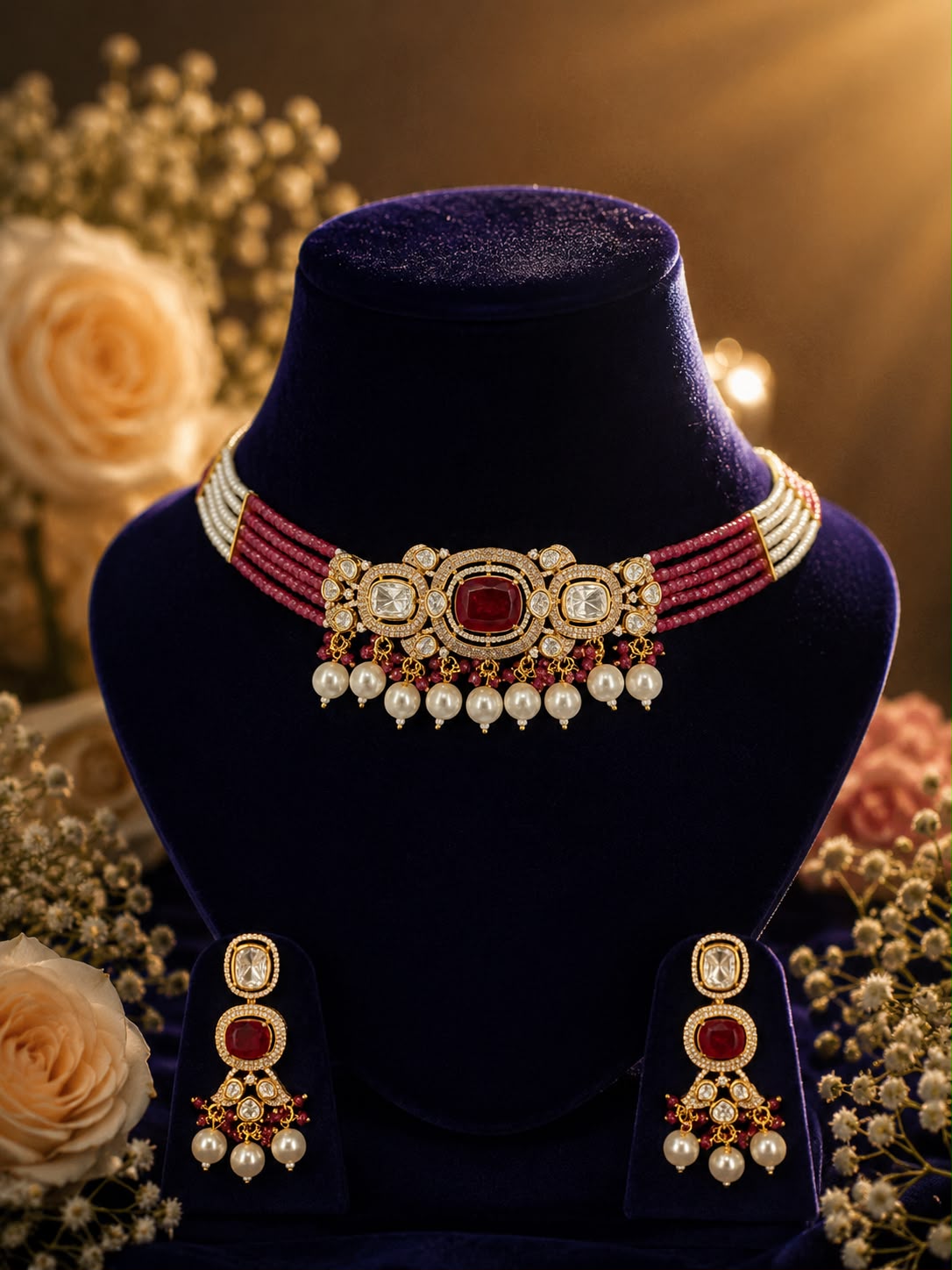Scarlet Glow Choker Set