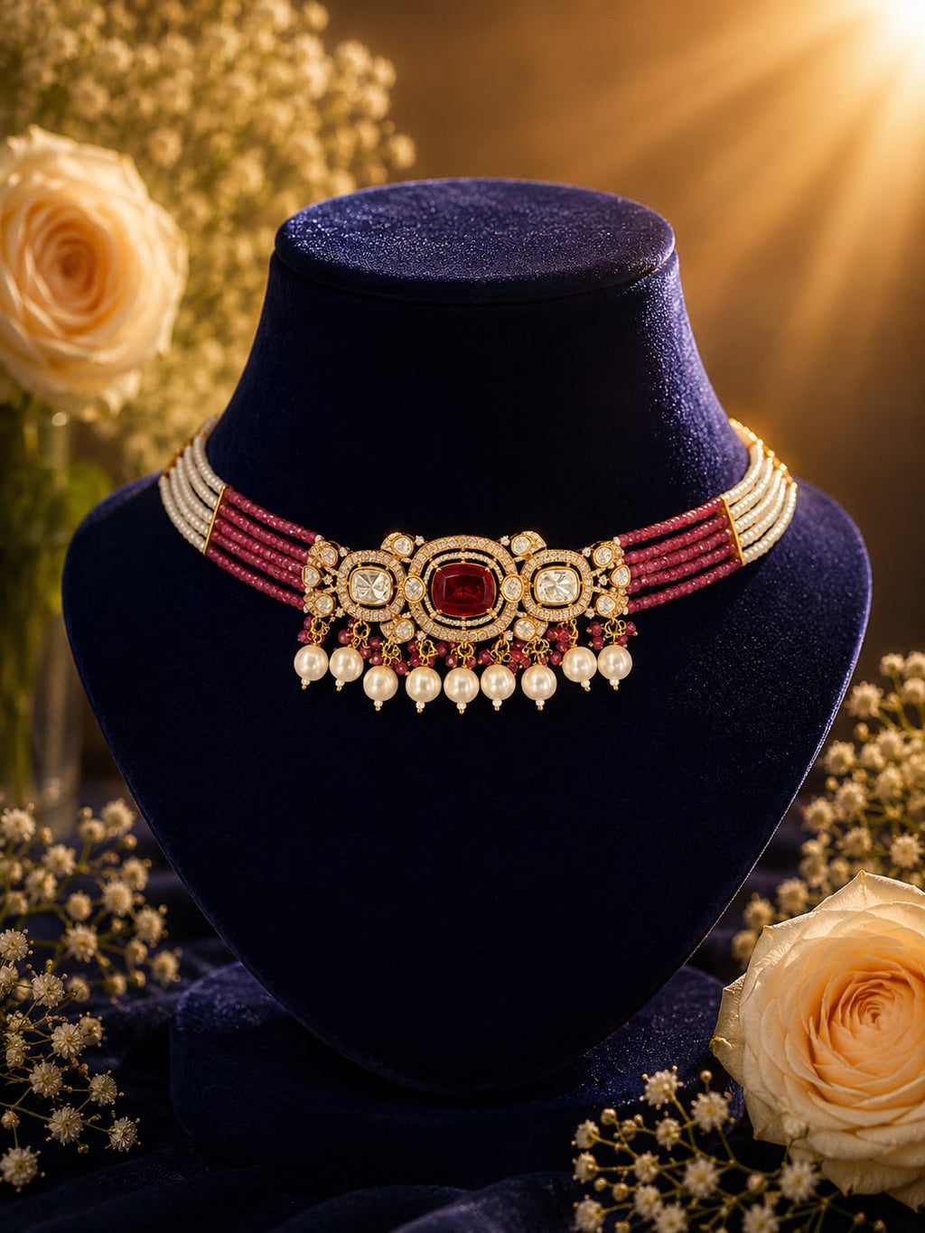 Scarlet Glow Choker Set