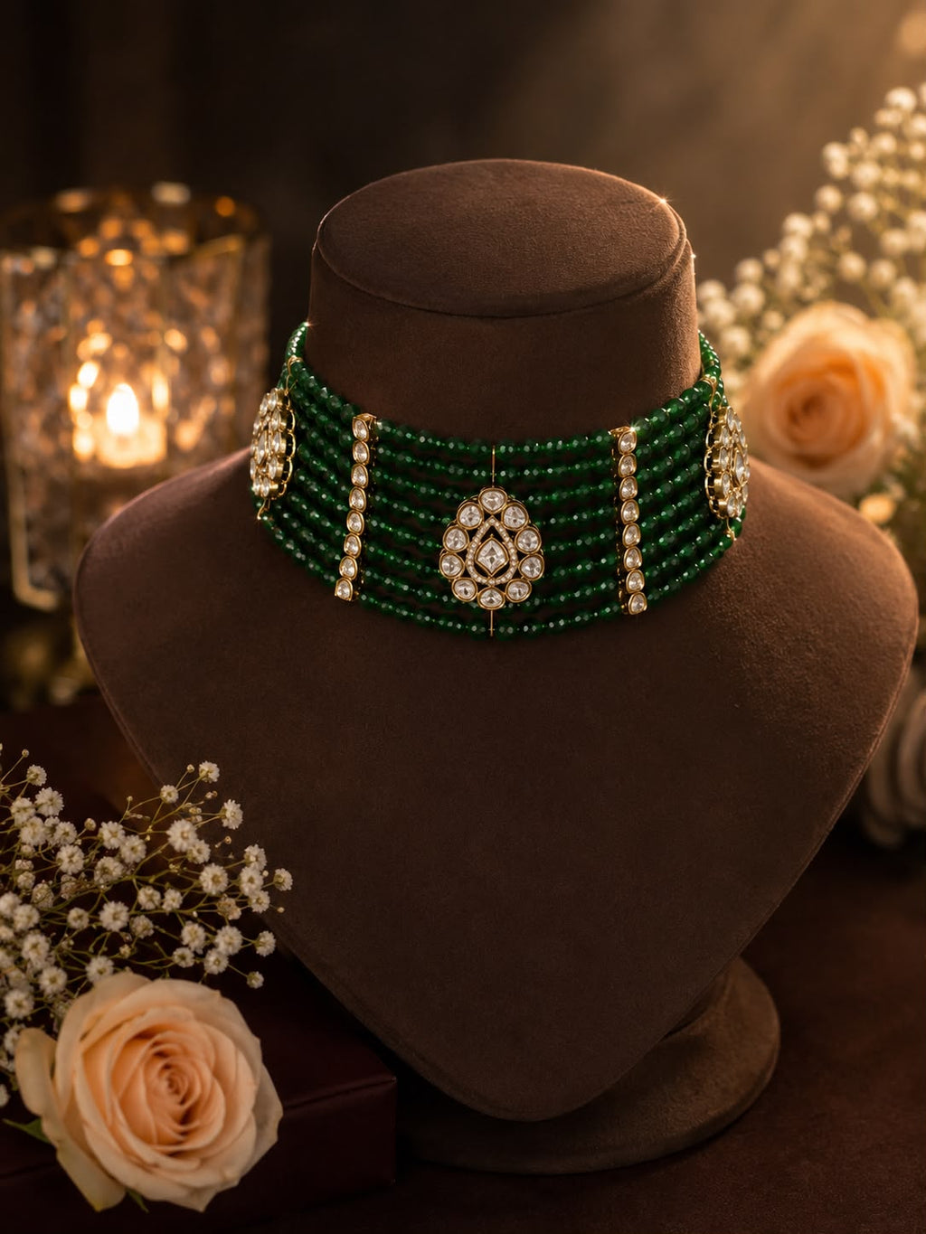 Jade Charm Choker Set