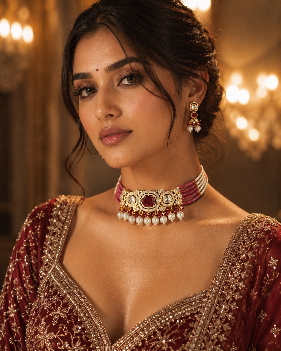 Scarlet Glow Choker Set