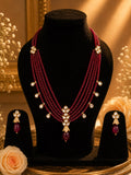 Ruby Grace with Pearl Drop Set