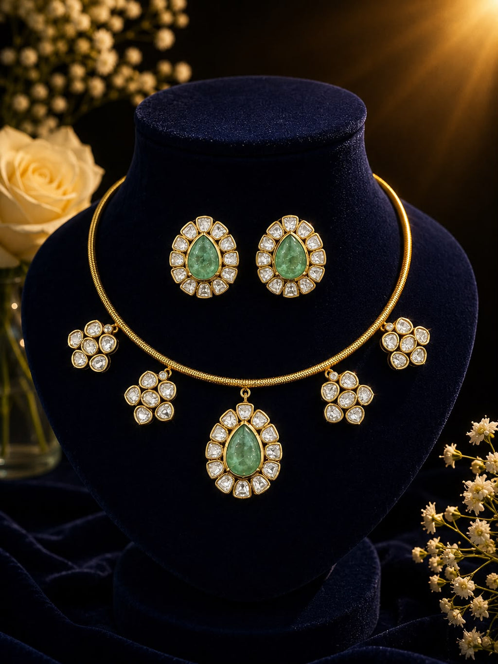 Celeste Bloom Mint Hasli Set