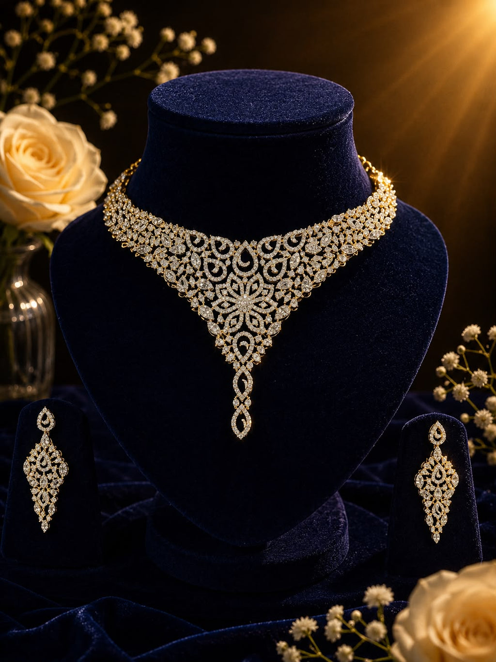 Radiant Aurora Diamond Necklace Set
