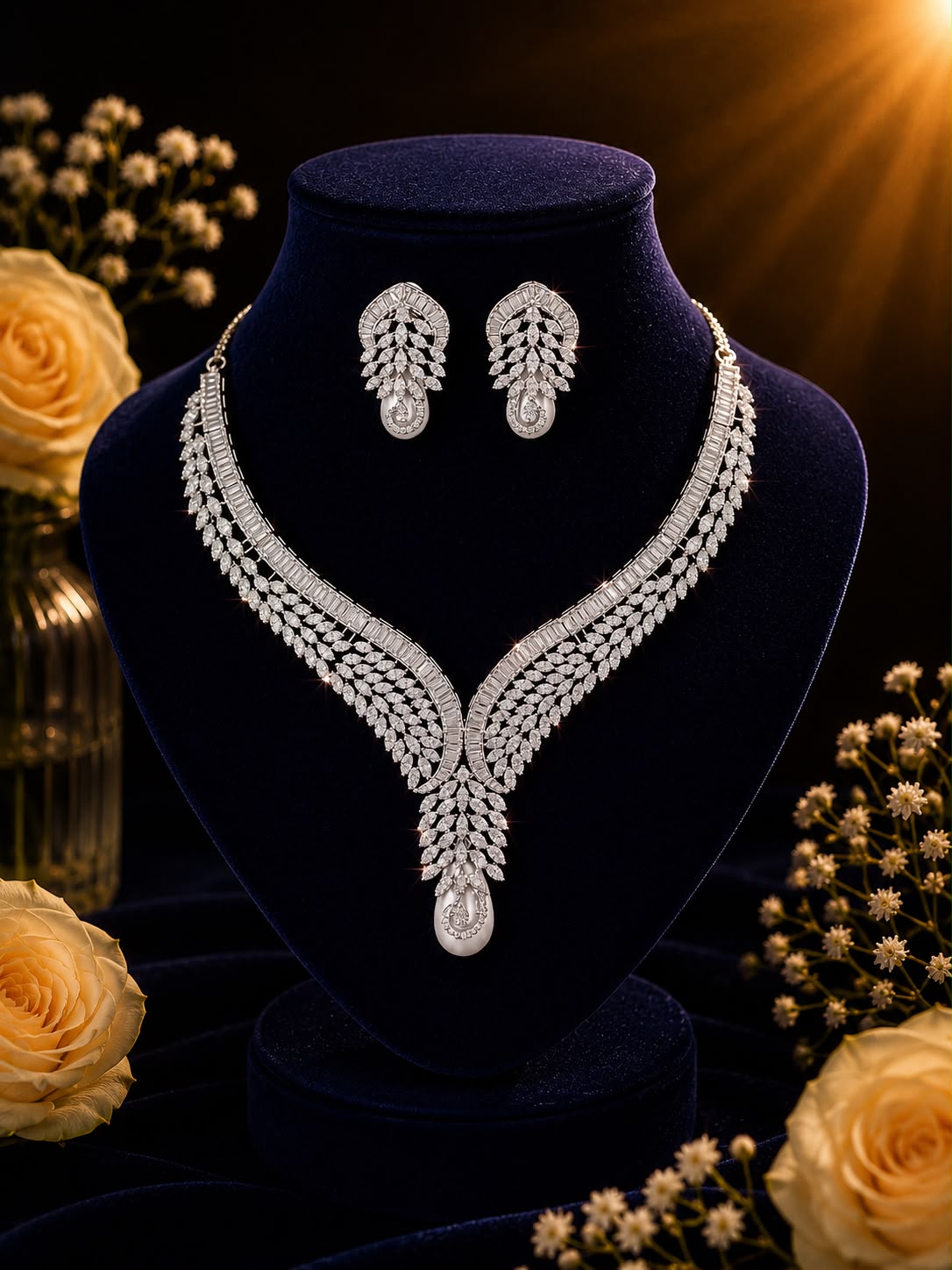 Celestial Wings Diamond Necklace Set