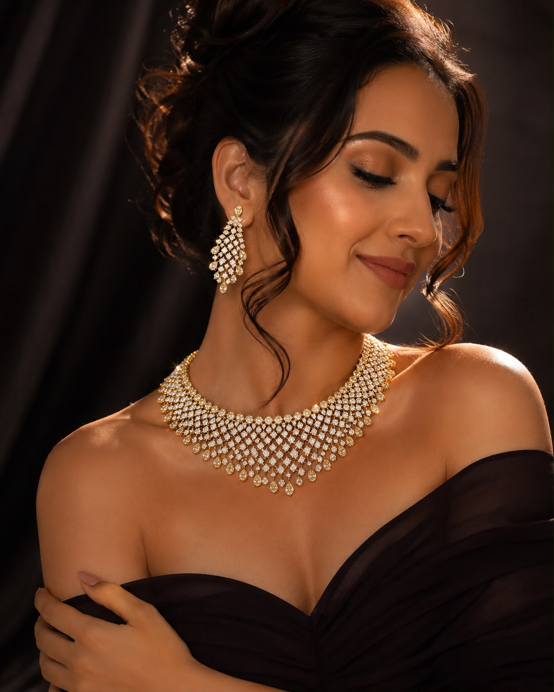 Diamond Veil Necklace Set