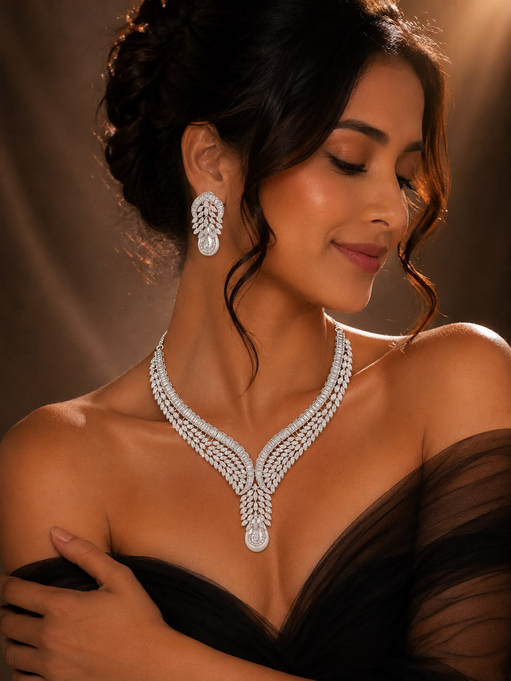Celestial Wings Diamond Necklace Set