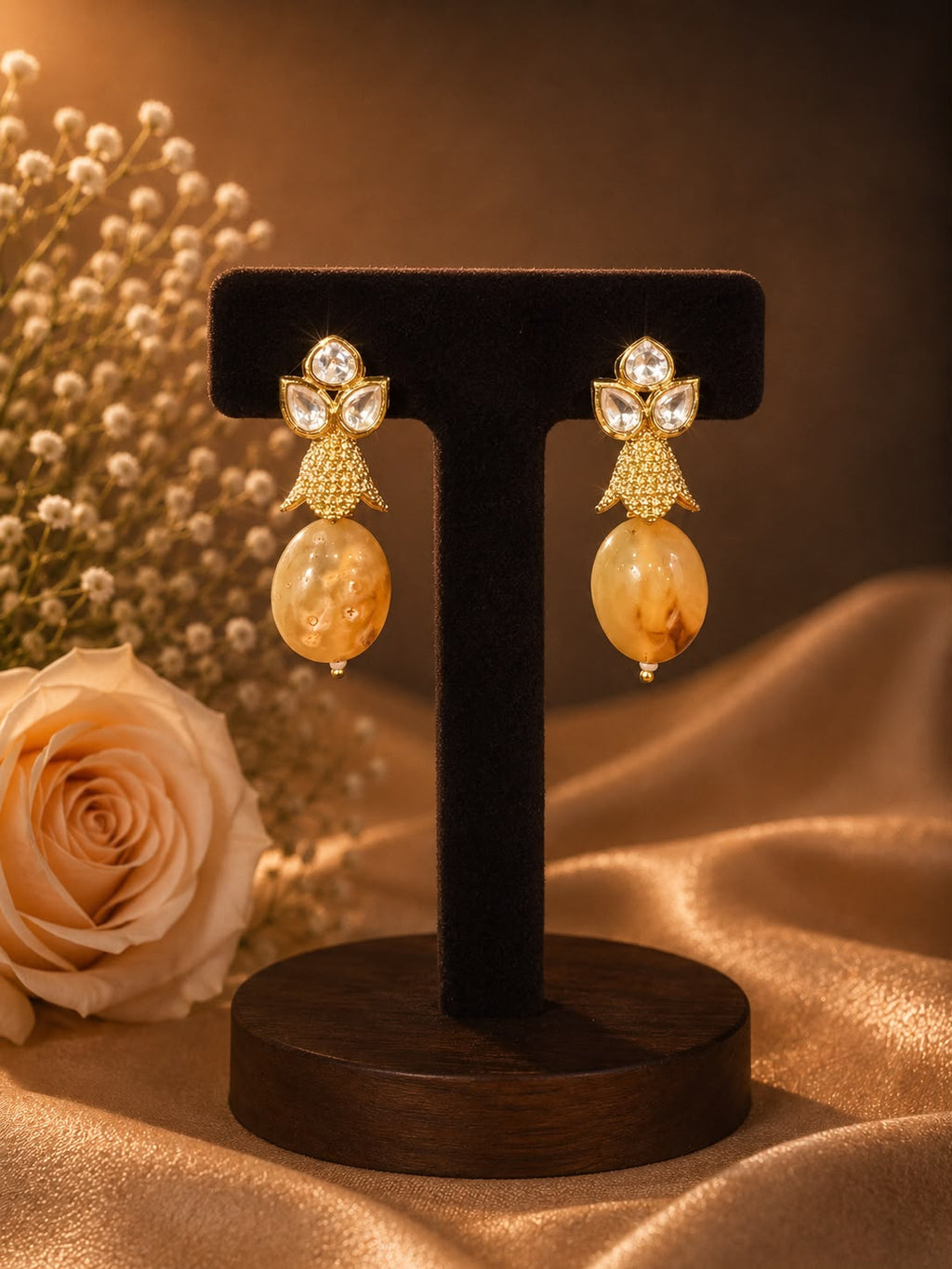 Earthen Grace Pearl Drop Necklace Set