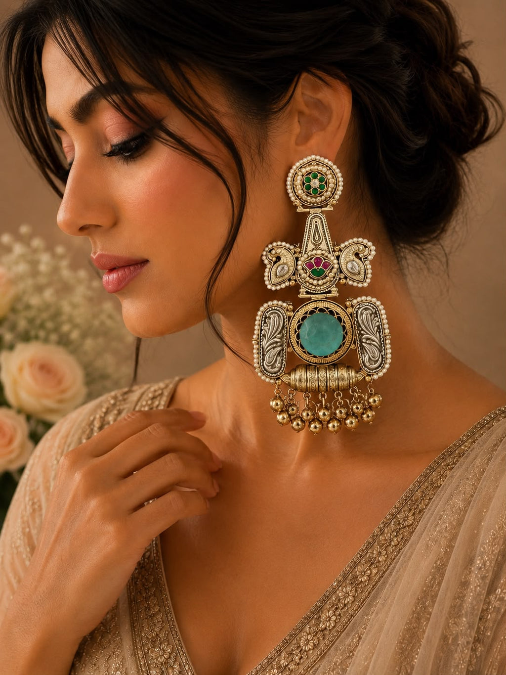 Mayura Heritage Statement Earrings