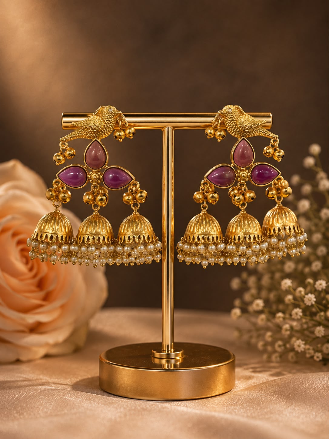 Regal Bird Jhumkas