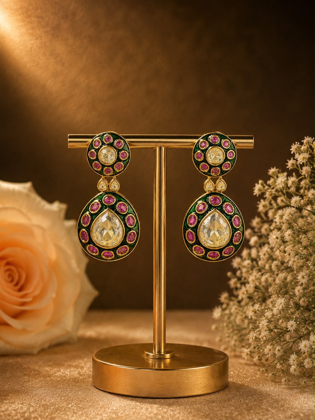 Kundan & Meenakari Earrings