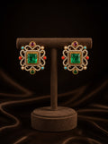 Royal Emerald Baroque Statement Studs