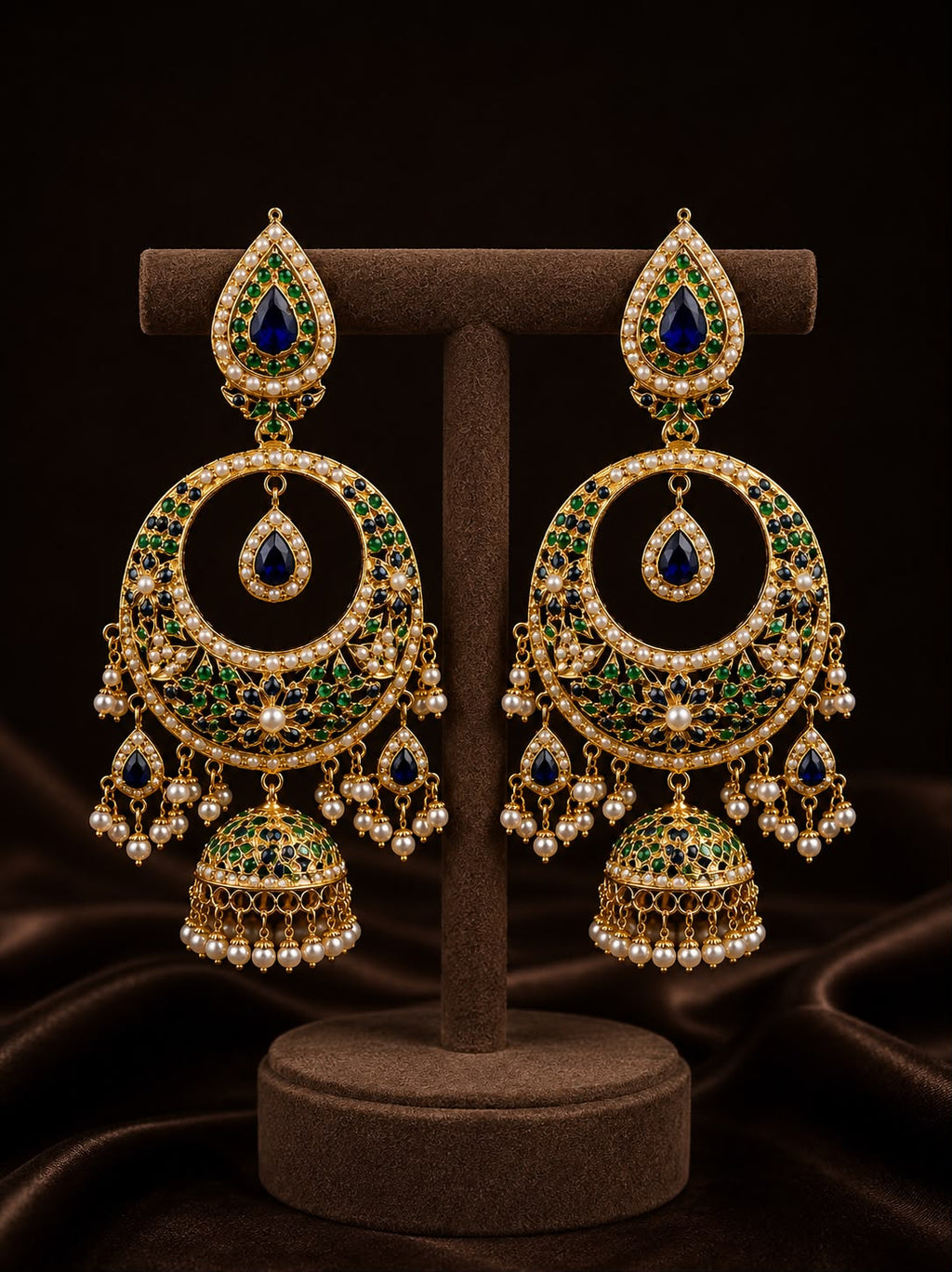 Jadau Pearl Chandbalis
