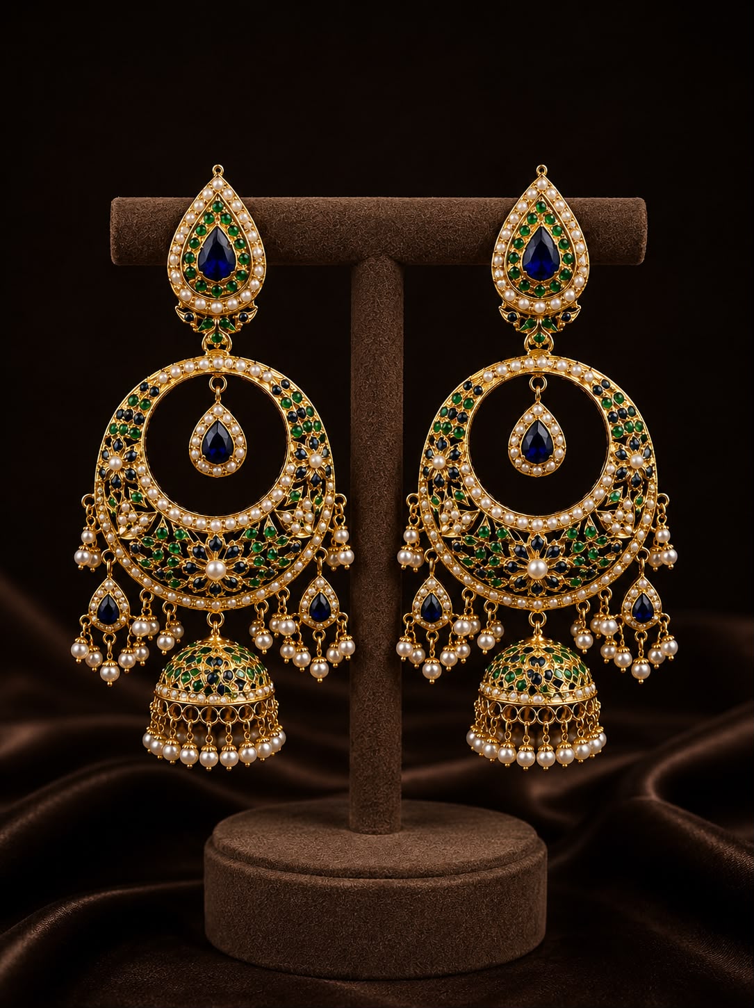Jadau Pearl Chandbalis