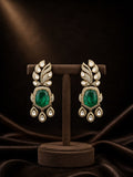 Victorian Moissanite Emerald Statement Earrings
