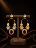 Sabya Inspired Ruby Arch Drop Earrings