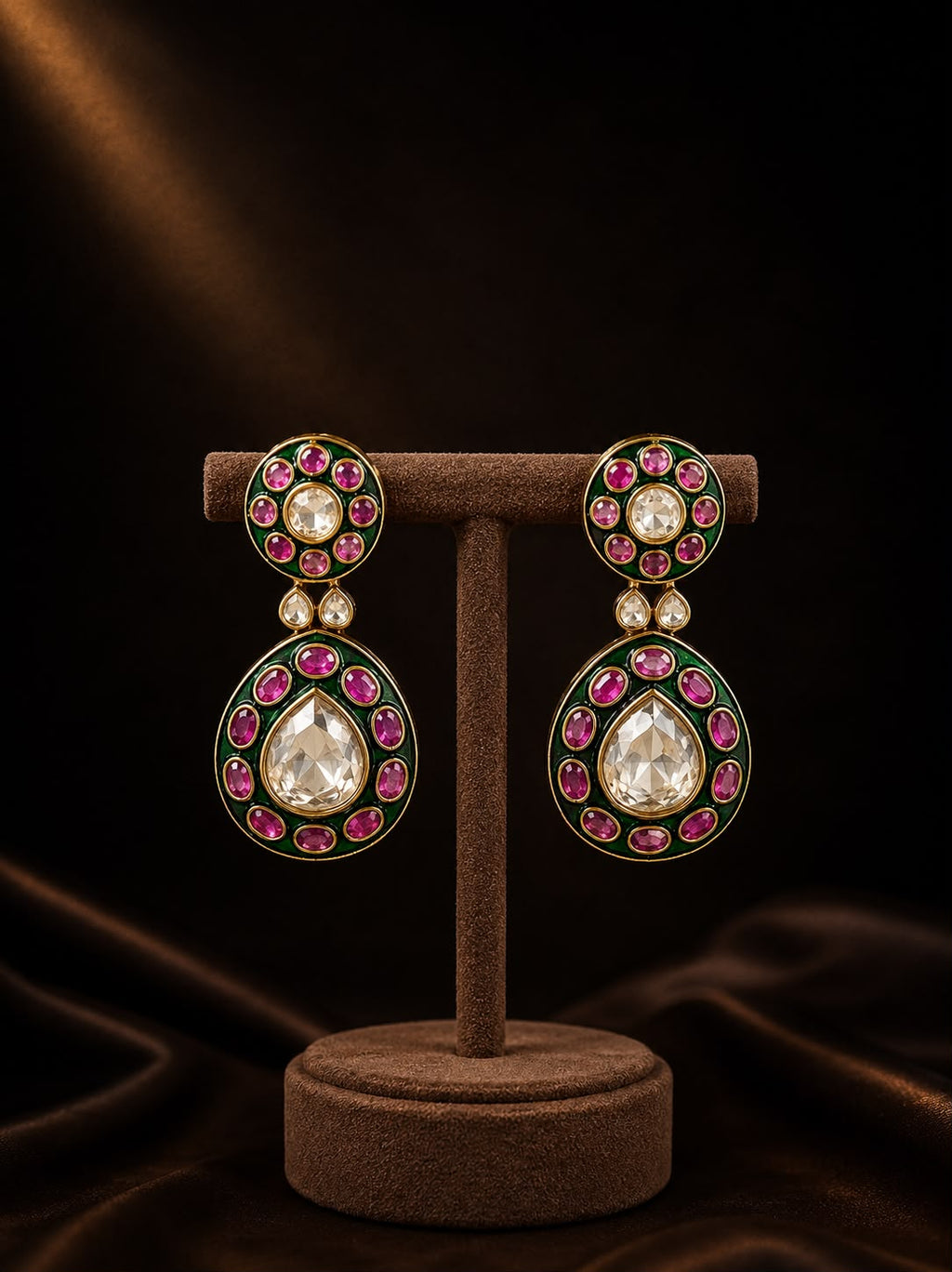 Kundan & Meenakari Earrings