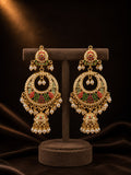 Navratan Jadau Chandbali with Pearl