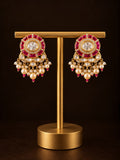 Gulnaar Ruby Kundan and Pearl Earrings