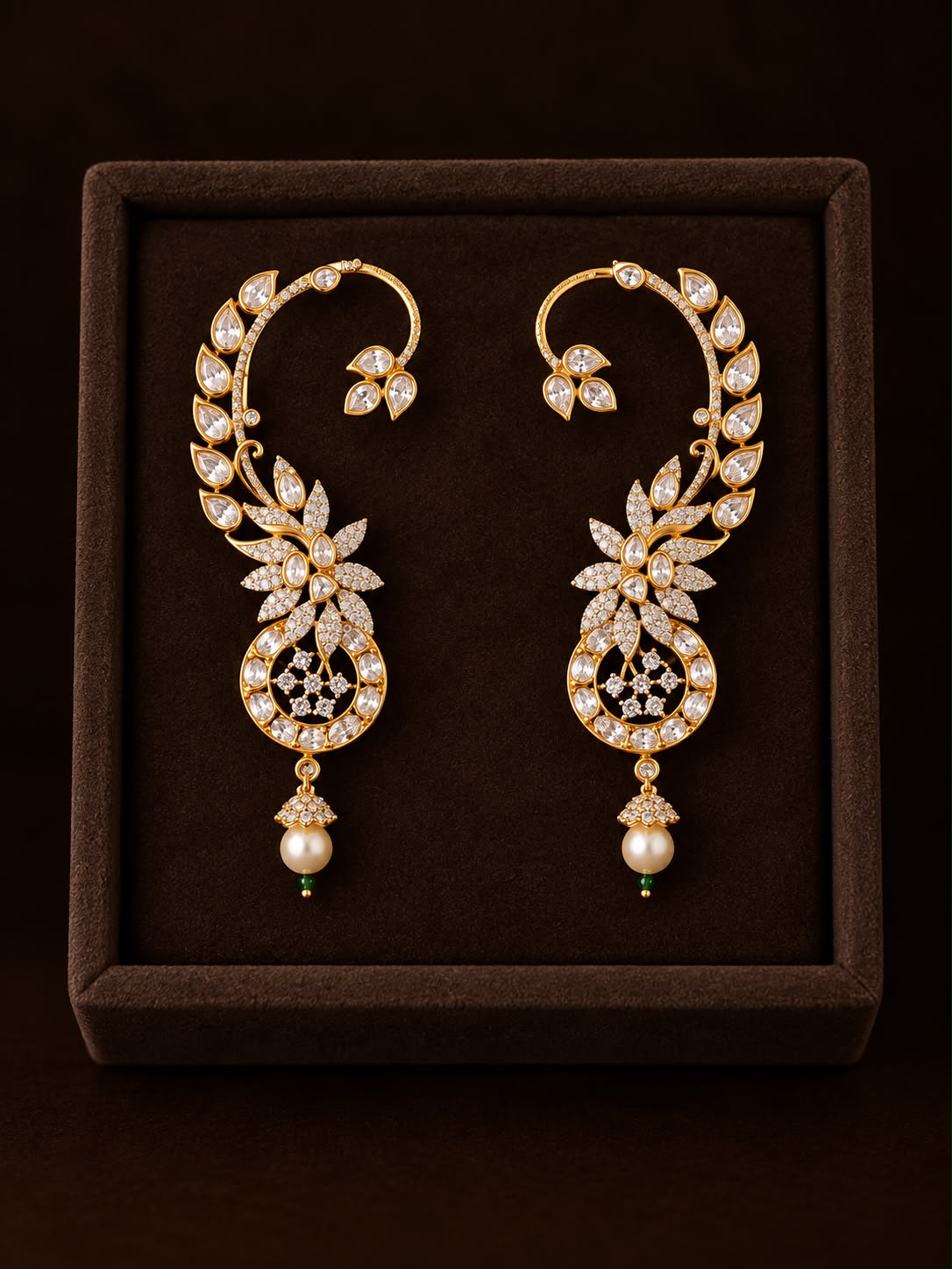 Aaranya Diamond Polki Ear Cuffs