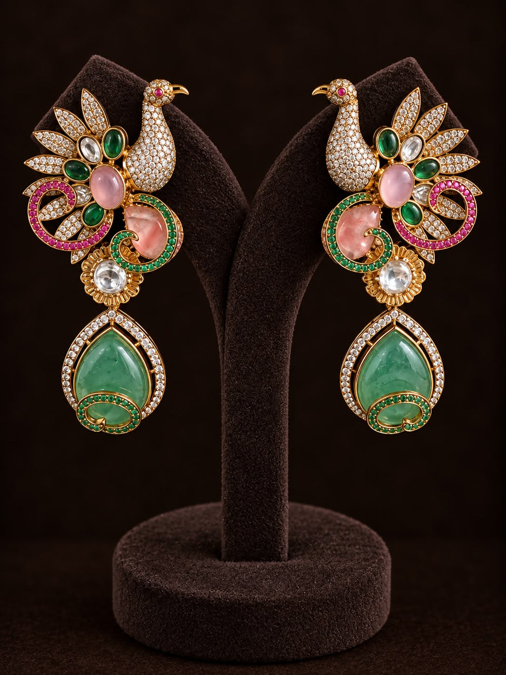 Maya Peacock Fusion Necklace Set