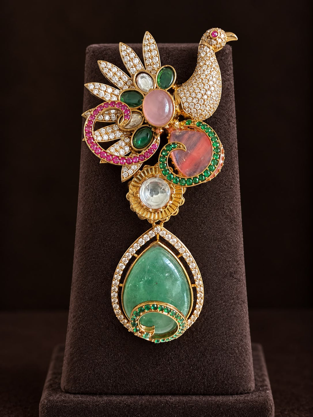 Maya Peacock Fusion Necklace Set