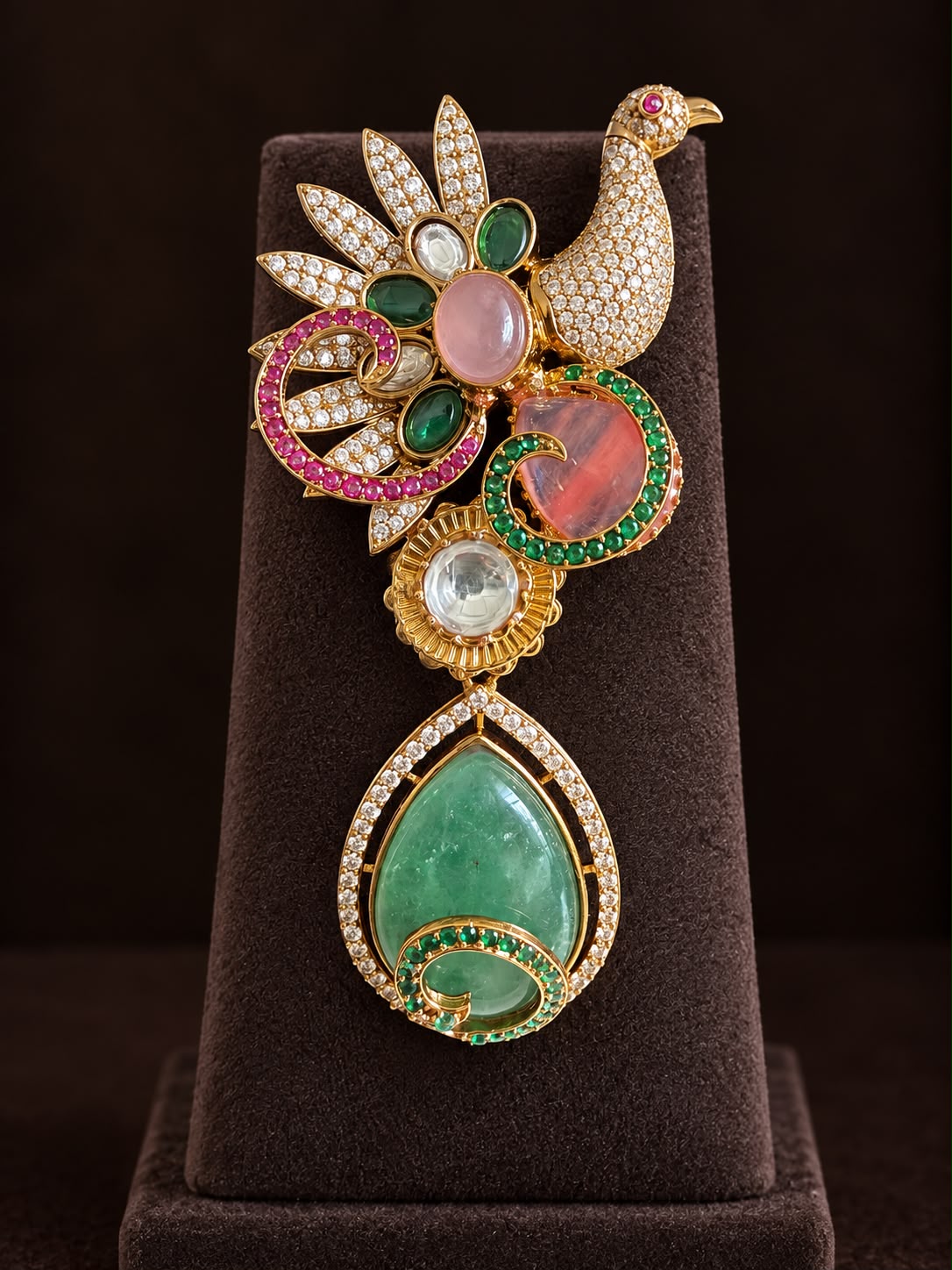 Maya Peacock Fusion Necklace Set