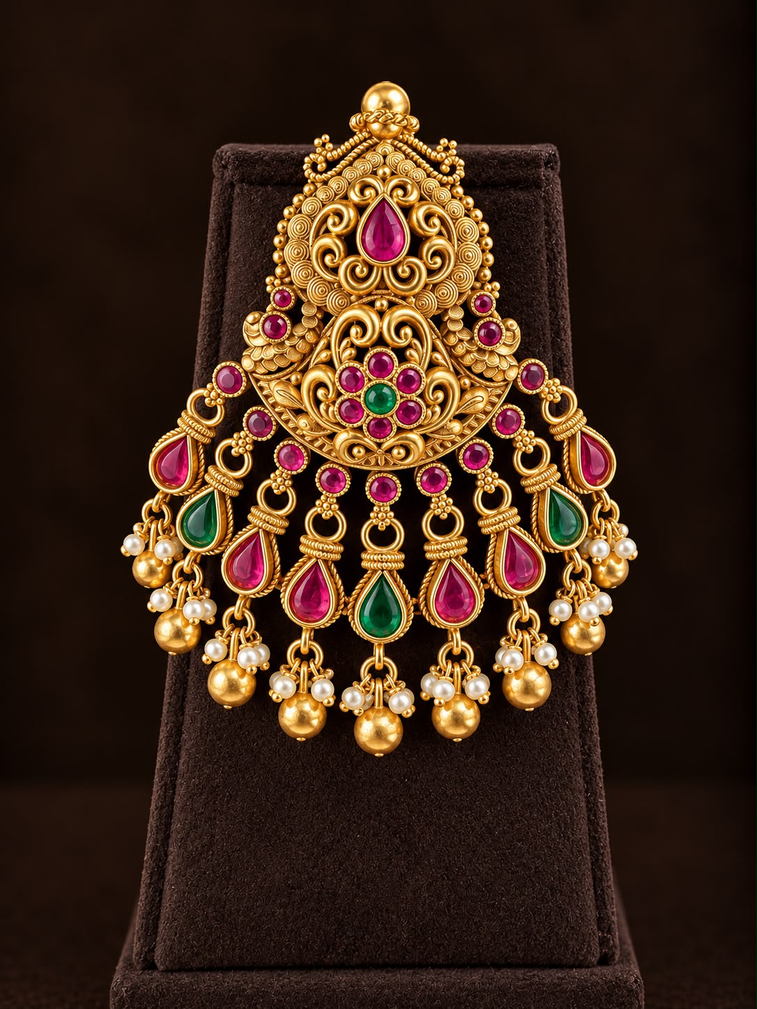 Rajeshwari Antique Gold Necklace Set