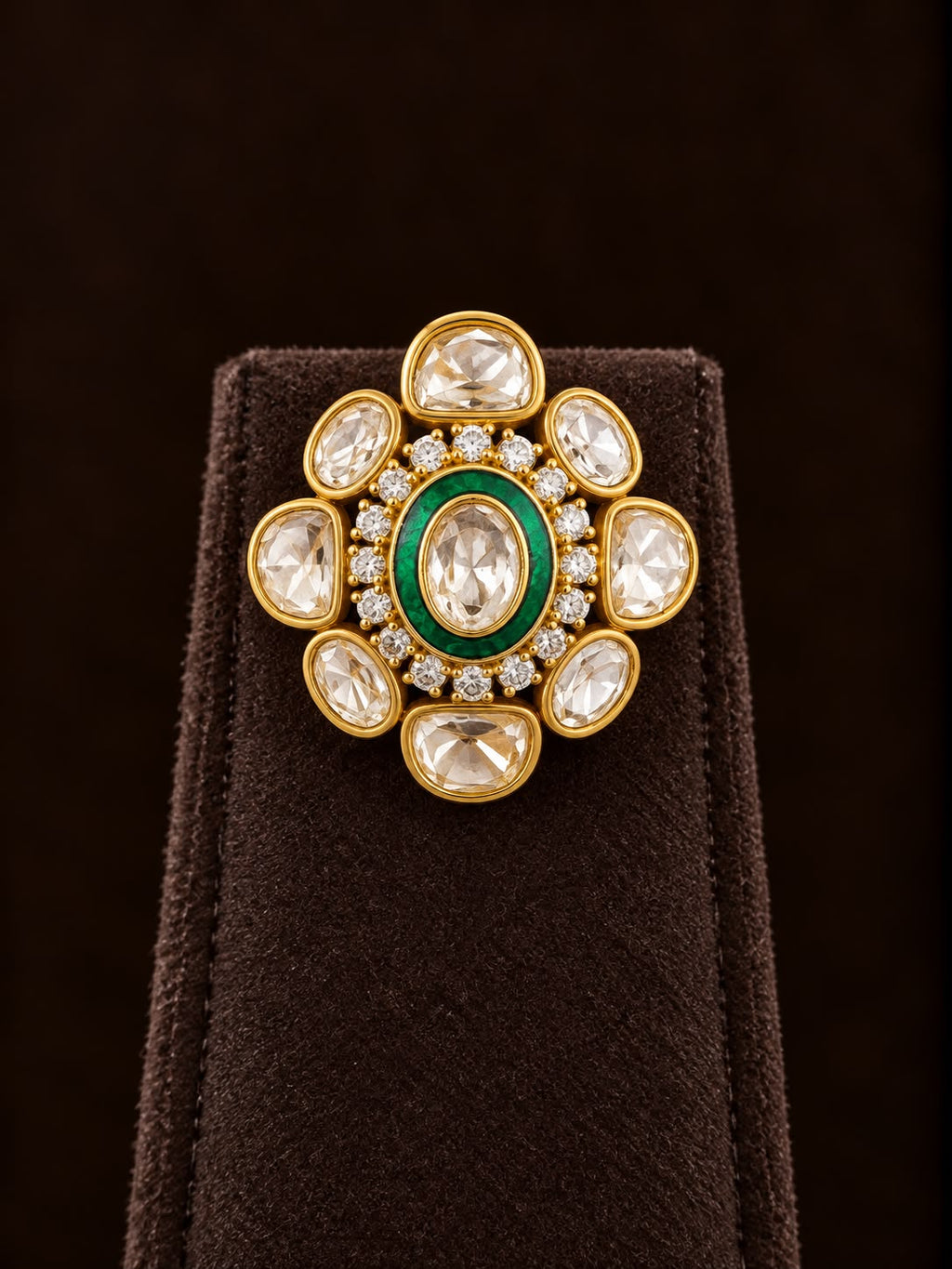 Mehr Emerald Kundan Choker Set