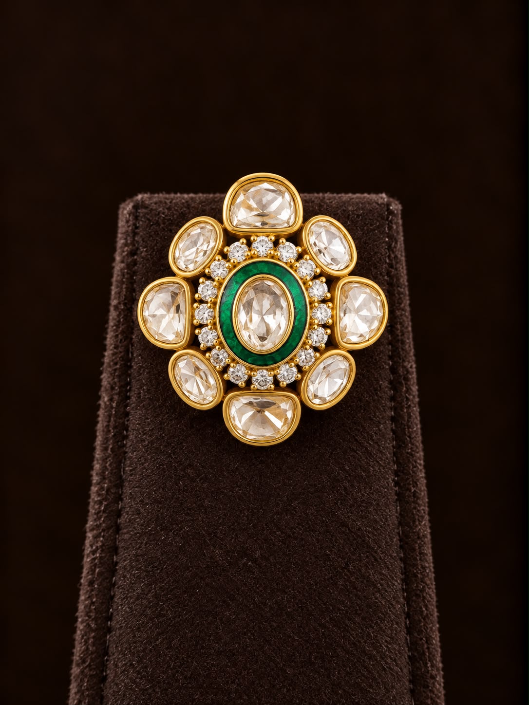 Mehr Emerald Kundan Choker Set