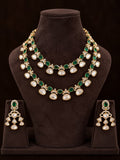 Meher Emerald Kundan Layered Necklace Set