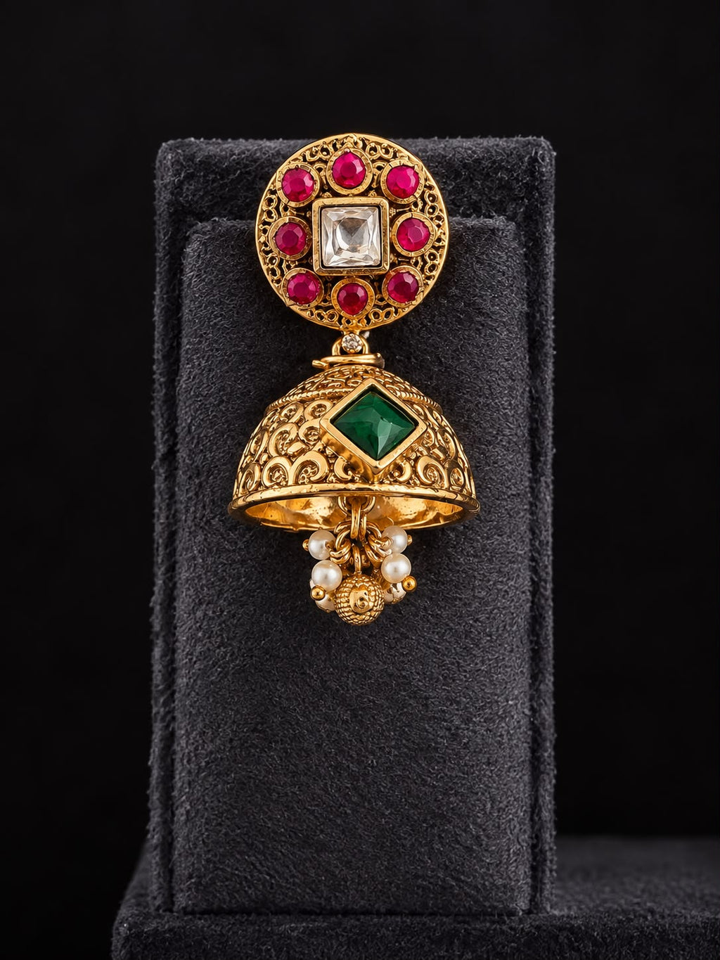 Rajvi Ruby Emerald Kundan Choker Set