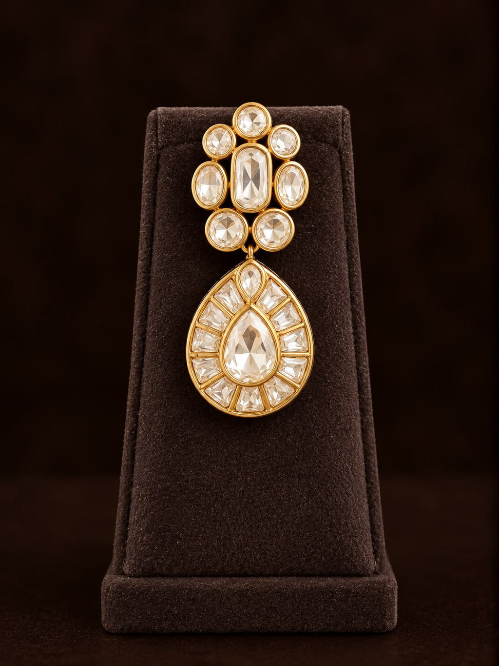 Noor Double-Layer Polki Necklace Set