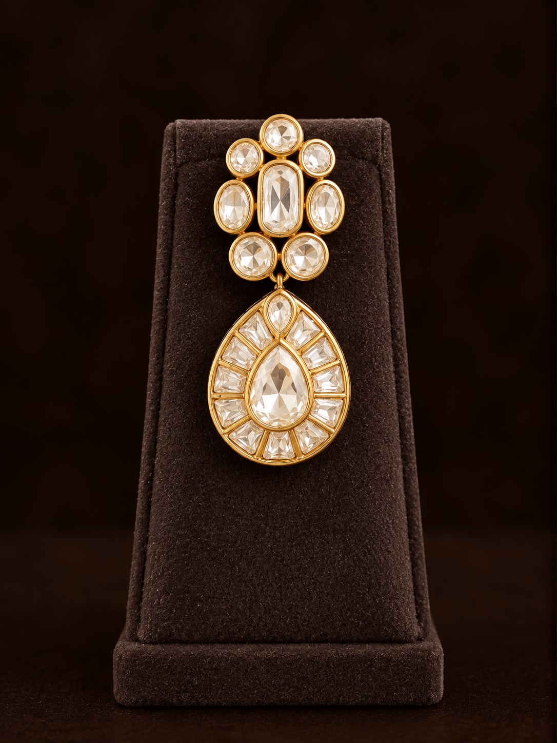 Noor Double-Layer Polki Necklace Set
