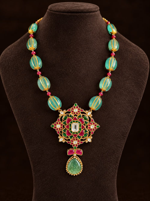 Aabha Turquoise Heritage Necklace Set