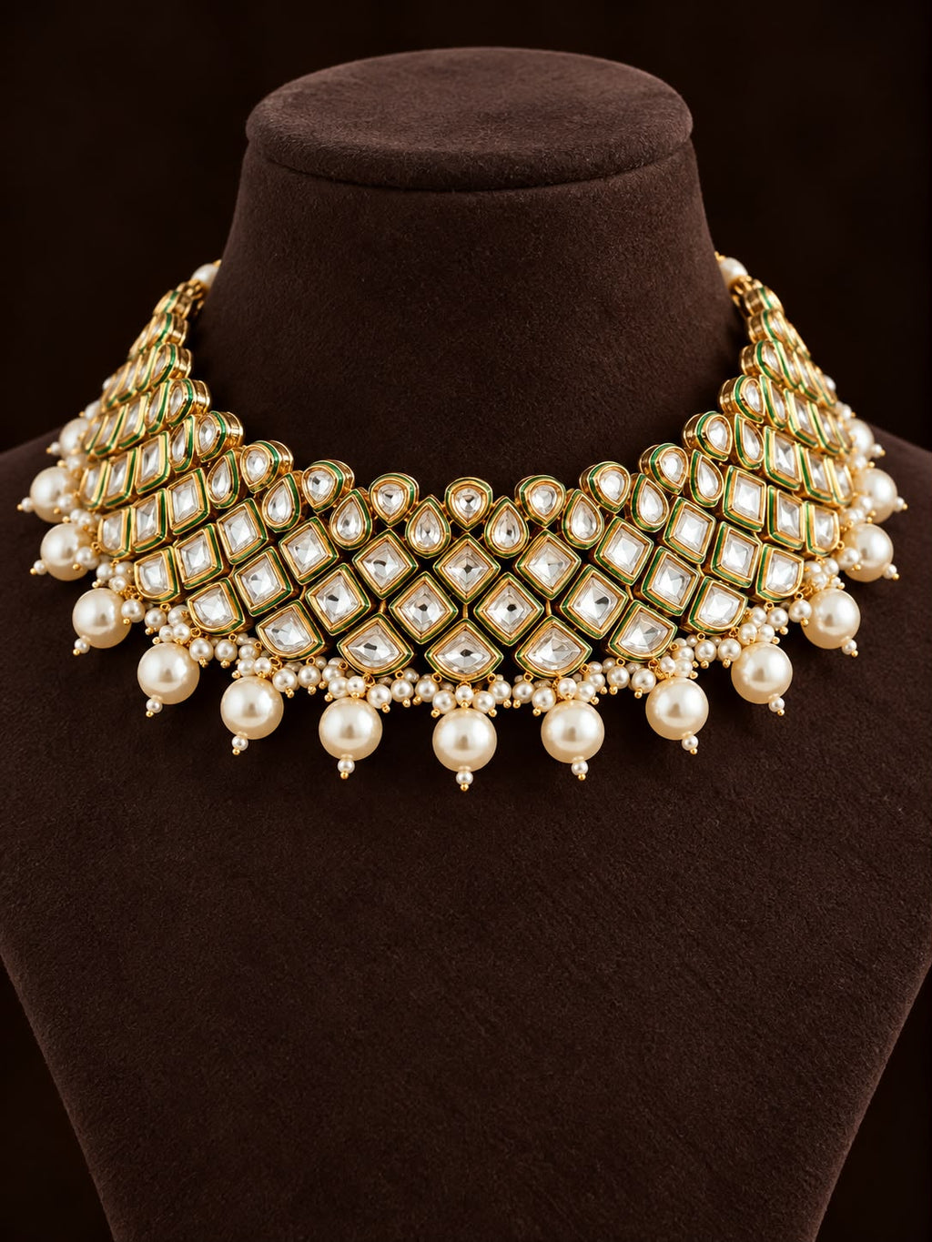 Noor-E-Meher Pure Moissanite Set With Maang Tikka