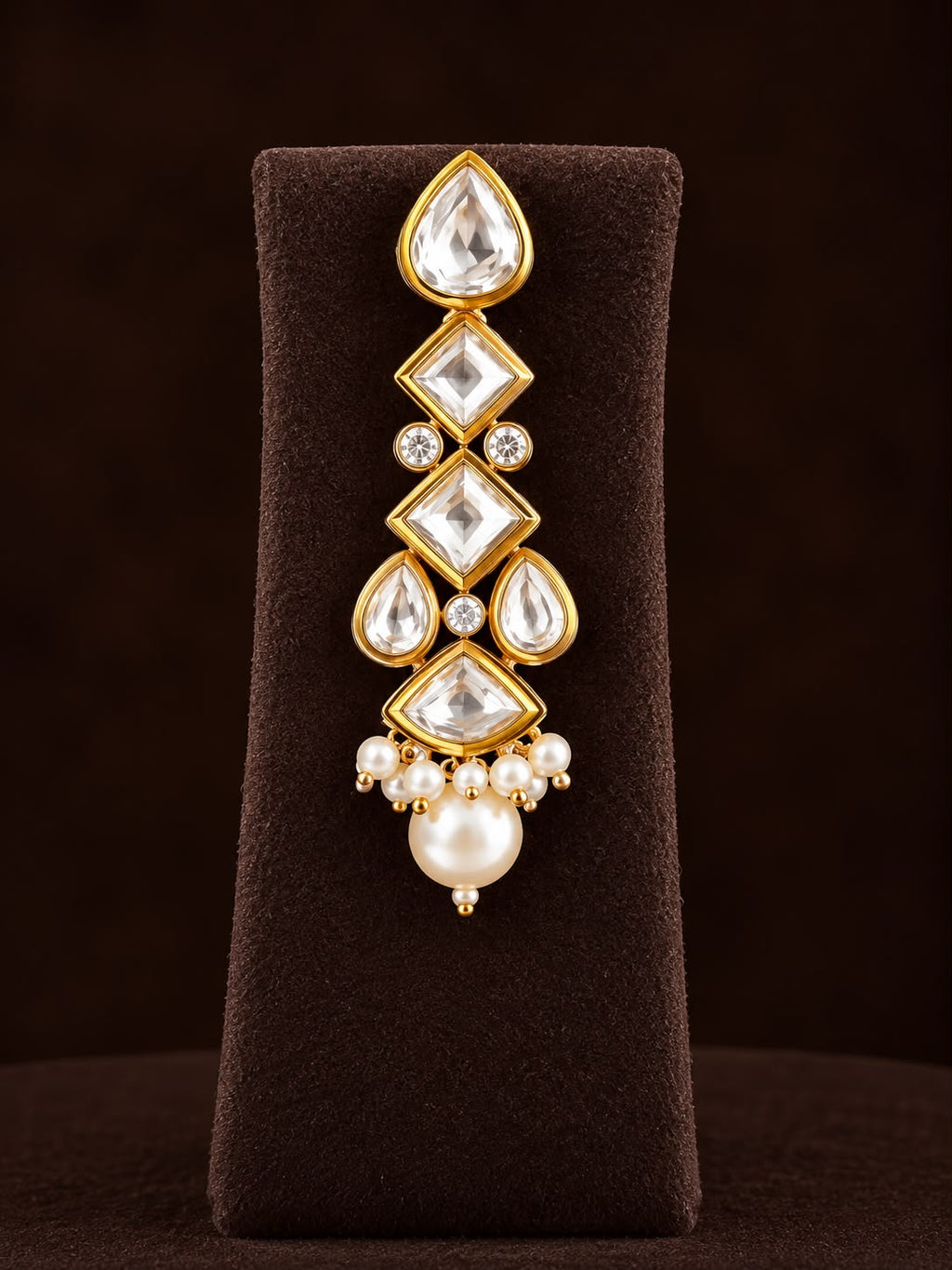 Noor-E-Meher Pure Moissanite Set With Maang Tikka