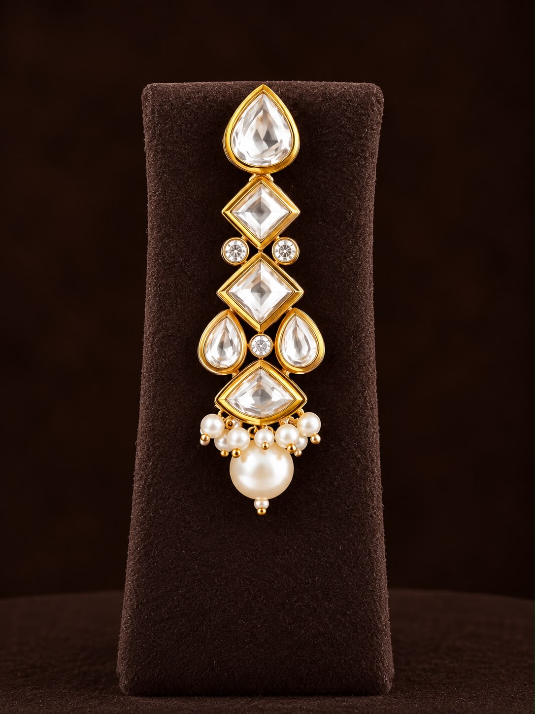 Noor-E-Meher Pure Moissanite Set With Maang Tikka