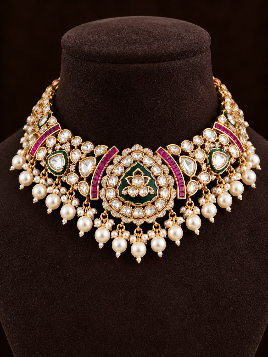 Roohani Moissanite Polki Set