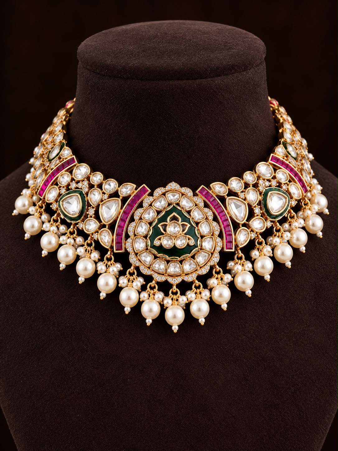 Roohani Moissanite Polki Set