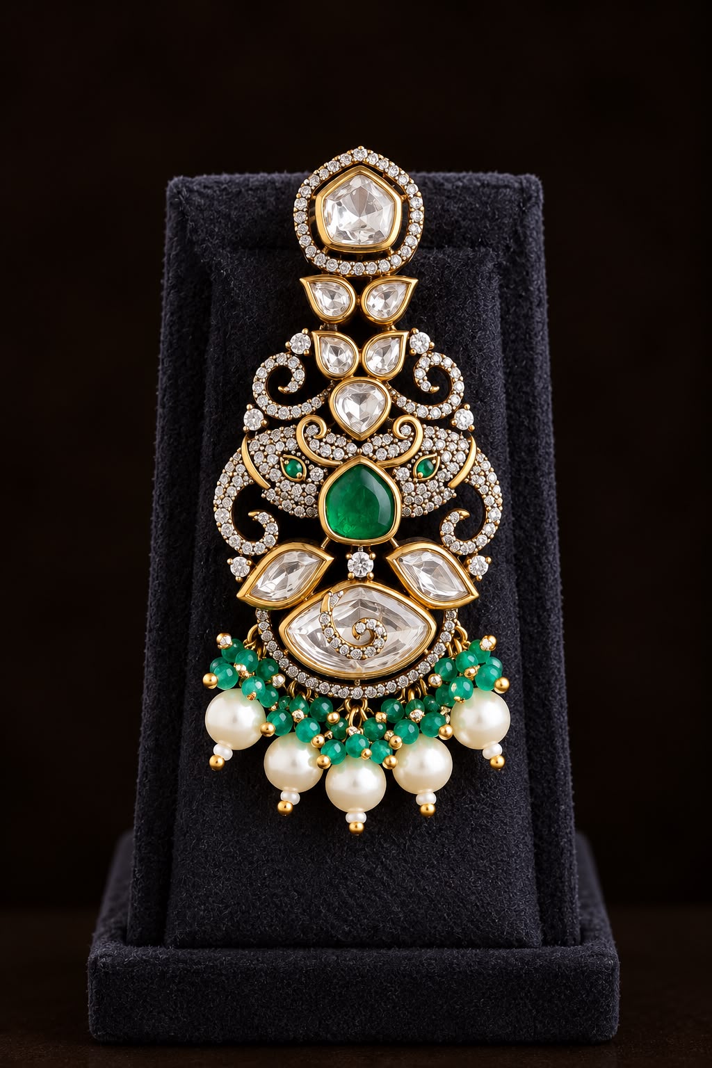 Noor-E-Panna Pure Moissanite Necklace Set