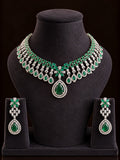 Geevani Emerald Cascade Empress Necklace Set