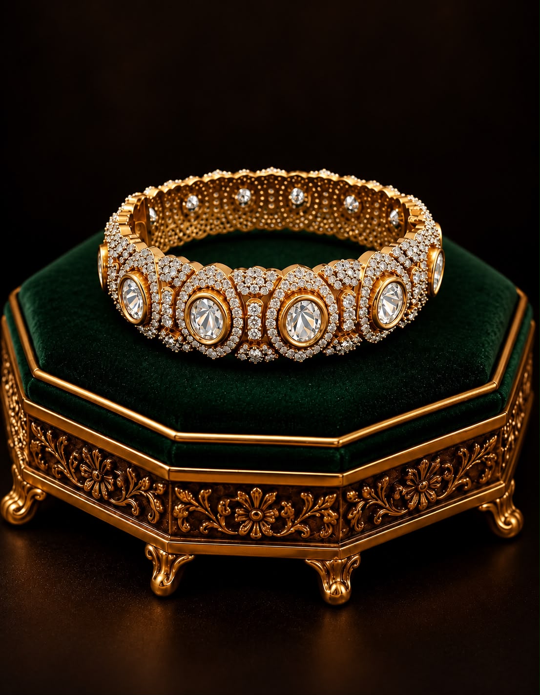 Maharani Pure Moissanite Openable Kada